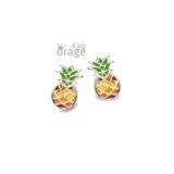 Orage Kids oorring ananas multicolor