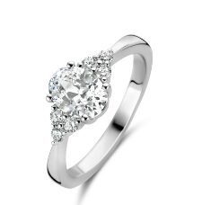 Naiomy zilveren ring met zirconium 