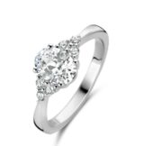 Naiomy zilveren ring met zirconium