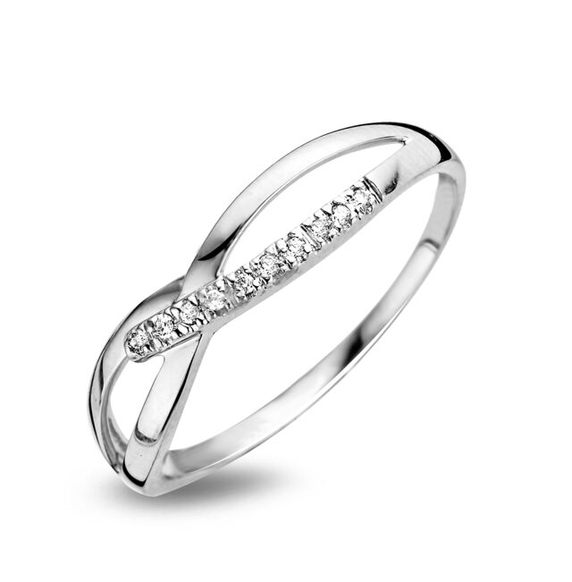 You and Me witgouden ring met briljanten