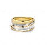 emotions E368 ring wit - geel goud 18ct  briljant 0.100ct