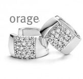 Orage oorring zilver & zirconium 