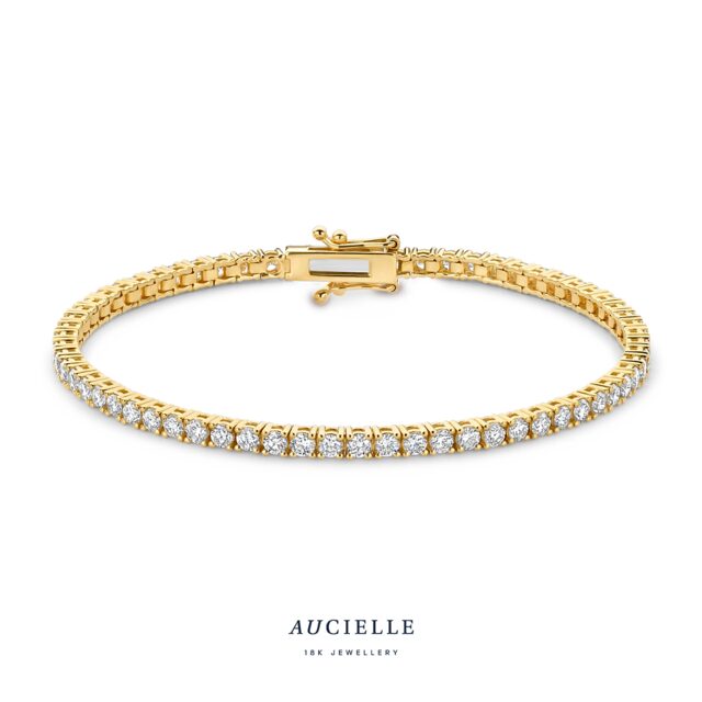 AA9000A
 Aucielle Armband Tennis - rivière YG LGD F+ VS+ (size: 3ct-3.5ct)