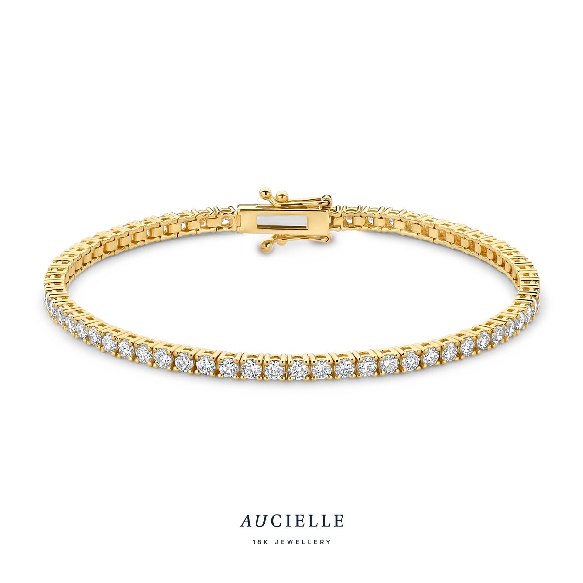 AA9000A
 Aucielle Armband Tennis - rivière YG LGD F+ VS+ (size: 3ct-3.5ct)