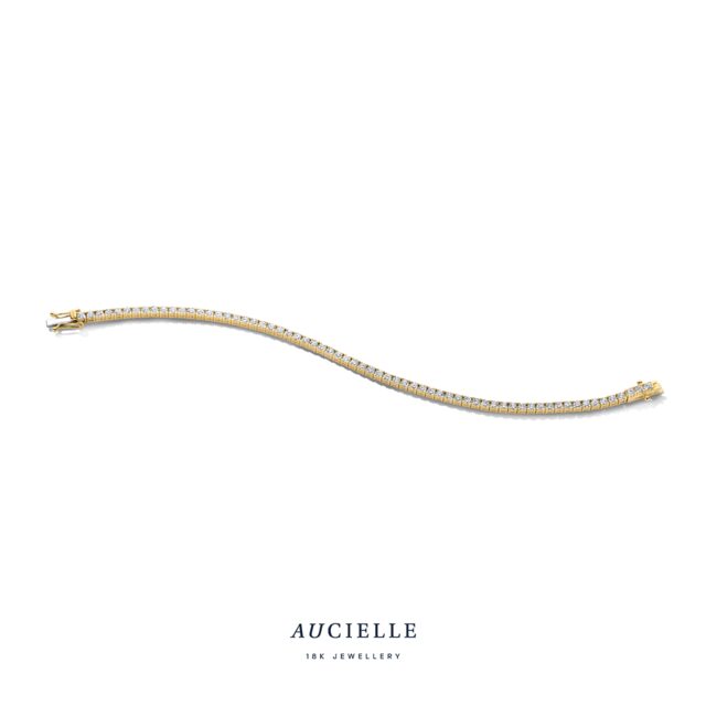 AA9000A
 Aucielle Armband Tennis - rivière YG LGD F+ VS+ (size: 3ct-3.5ct)