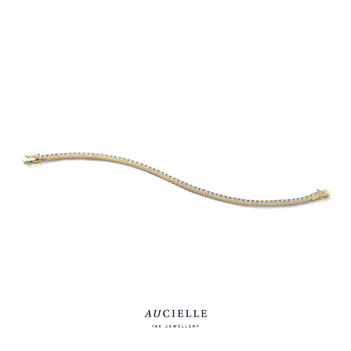 AA9000A
 Aucielle Armband Tennis - rivière YG LGD F+ VS+ (size: 3ct-3.5ct)