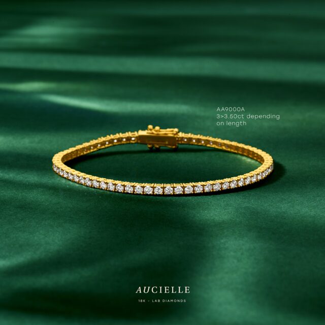 AA9000A
 Aucielle Armband Tennis - rivière YG LGD F+ VS+ (size: 3ct-3.5ct)