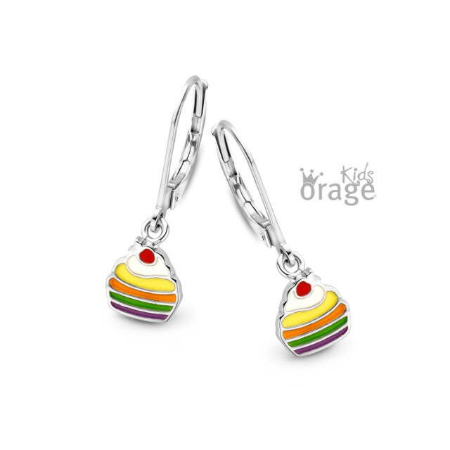 Orage Kids oorring cupcake multi color
