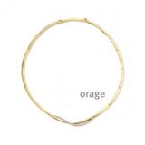 AS411-AP034 Ketting verguld geel goud zirconium