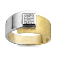 Emotions ring 18ct wit & geelgoud met briljant