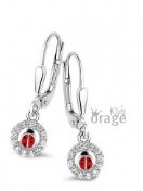Orage kids oorring lieveheersbeestje rood