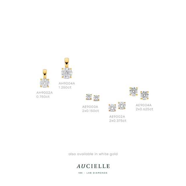 AE9002A
Oorstekers YG solitaire 4 griffen LGD 0.75ct (2x0.375ct, 4.5.