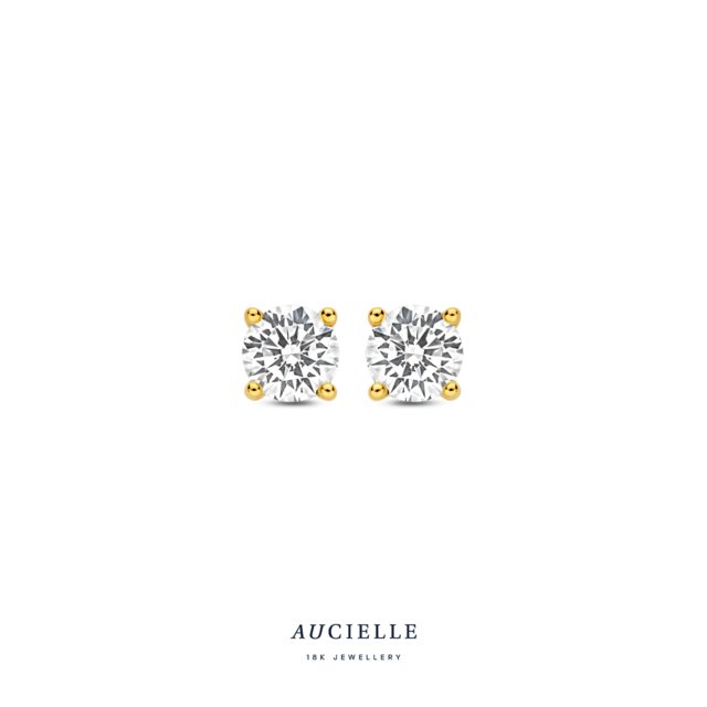 AE9004A
Oorstekers YG solitaire 4 griffen LGD 1.25ct (2x0.625ct, 5.3...