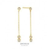 AE0224D slingeroorbel geelgoud 18ct briljant 0.105ct