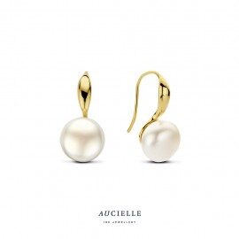 AE0212f Pareloorring 18ct parels 10-10.5 mm