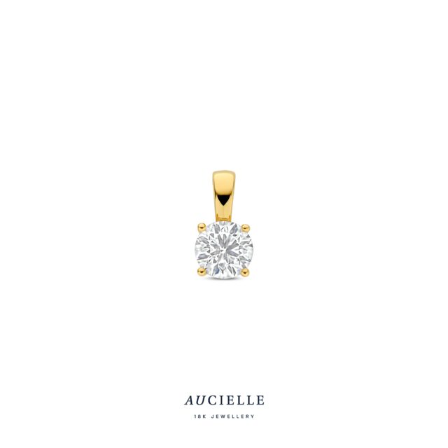 AH9004A
Hanger YG solitaire 4 griffen LGD 1.25ct met certificaat
