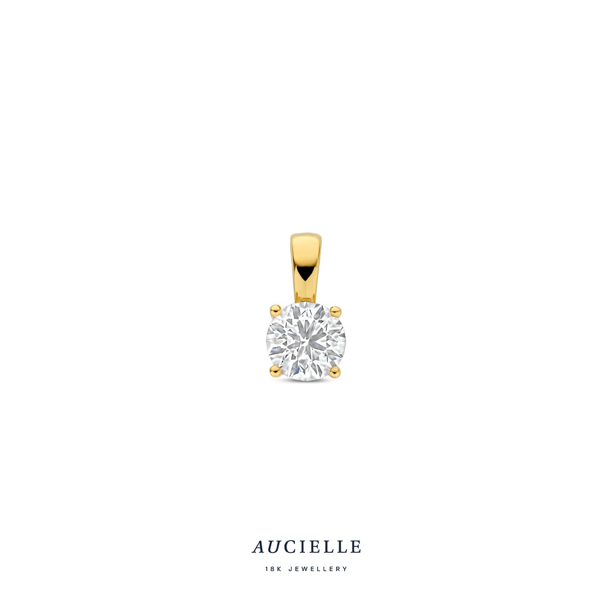 AH9004A
Hanger YG solitaire 4 griffen LGD 1.25ct met certificaat
