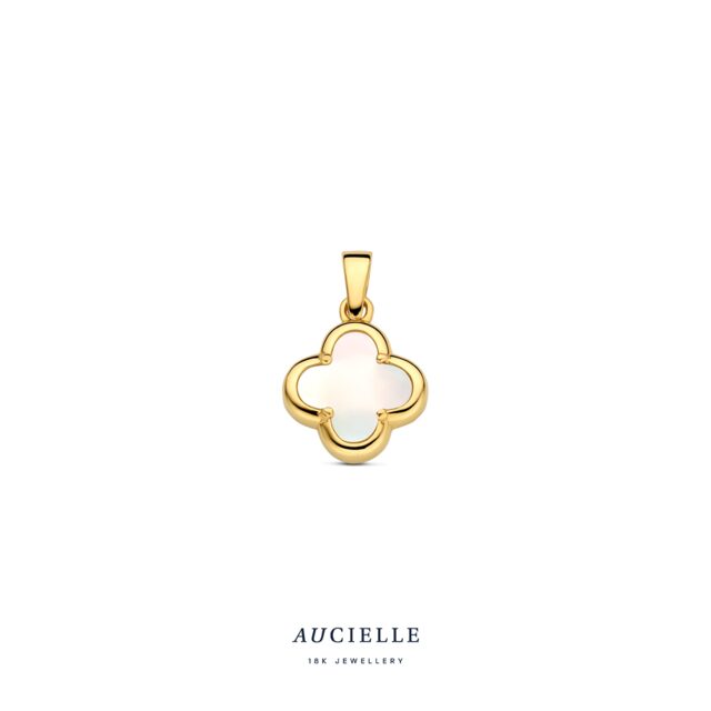 AH0169C  hanger 18ct geelgoud parelmoer
