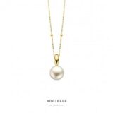 AH0141F  parelhanger 18ct parel 10-10.50mm