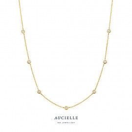 AK9002A/45
Ketting YG 0.455ct (7*0.065ct) LGD 39+2+2+2cm