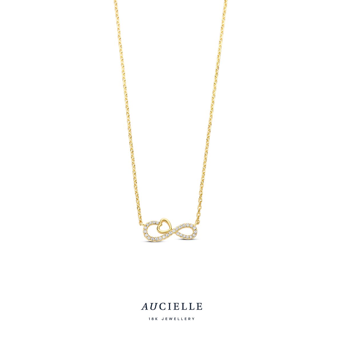 AK0103C/45
 aucielle Ketting YG infinity 39+2+2+2cm
