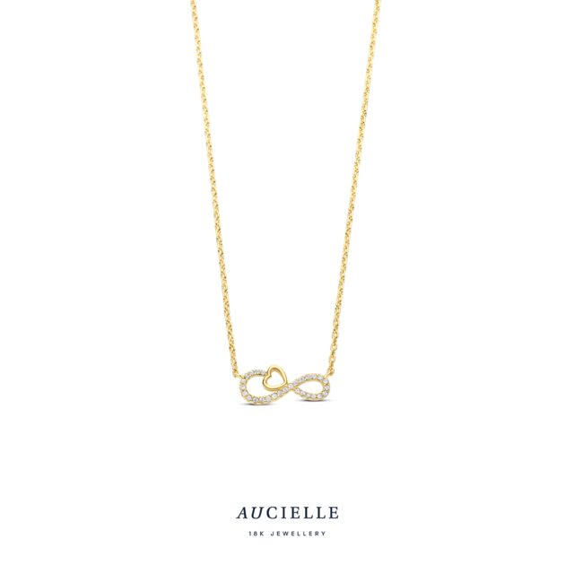 AK0103C/45
 aucielle Ketting YG infinity 39+2+2+2cm