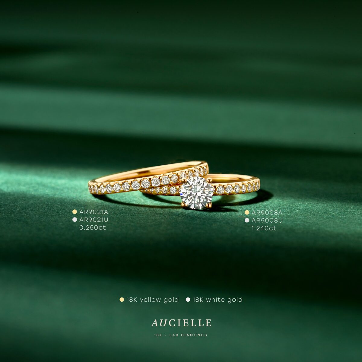 AR9021A
Ring YG half eternity alliance LGD 0.33ct