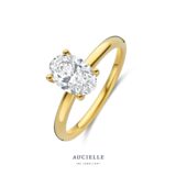 AR9014A
Ring YG solitaire 4 griffen ovaal 1.25ct LGD with certificate