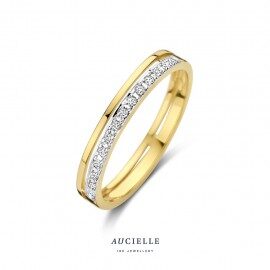 AR0053C  Aucielle ring geelgoud 18ct zirconium 