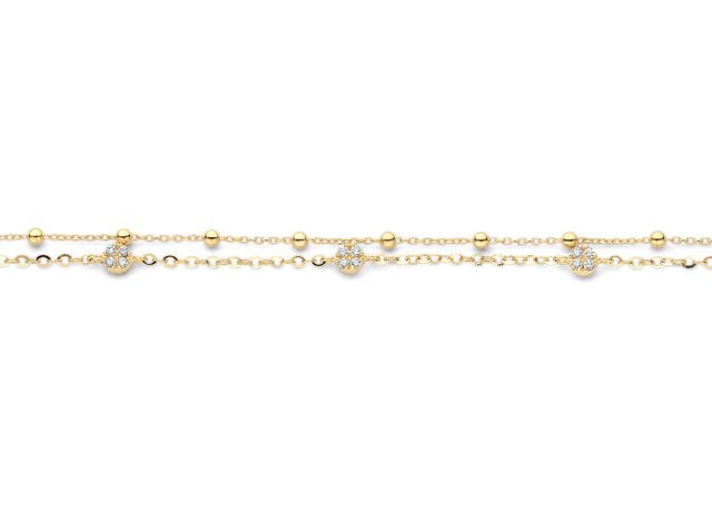 v1778 armband geelgoud 18ct zirconium