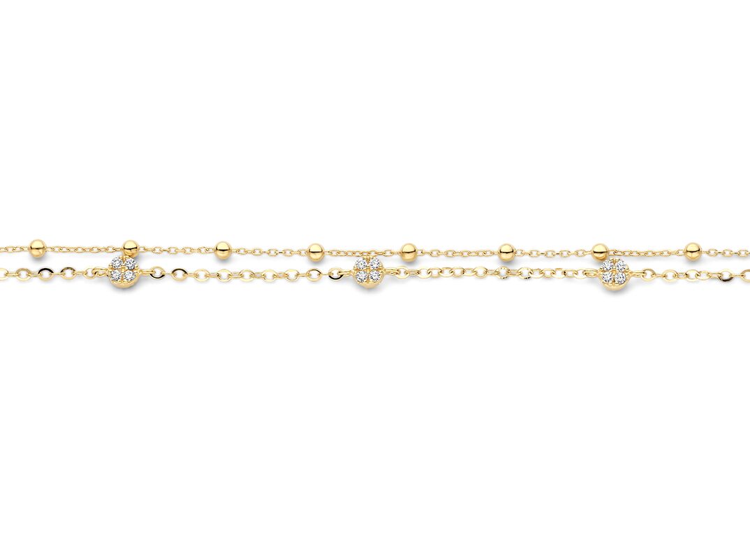 v1778 armband geelgoud 18ct zirconium