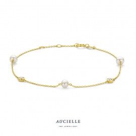 AA0046/18 Armband 18ct geelgoud met parels