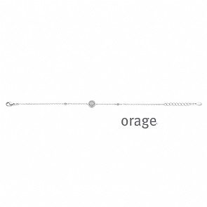 AW234 armband zirconium zilver 17+ 3cm Orage
