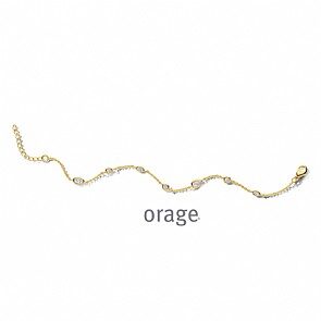BB163 Armband verguld geel goud cz