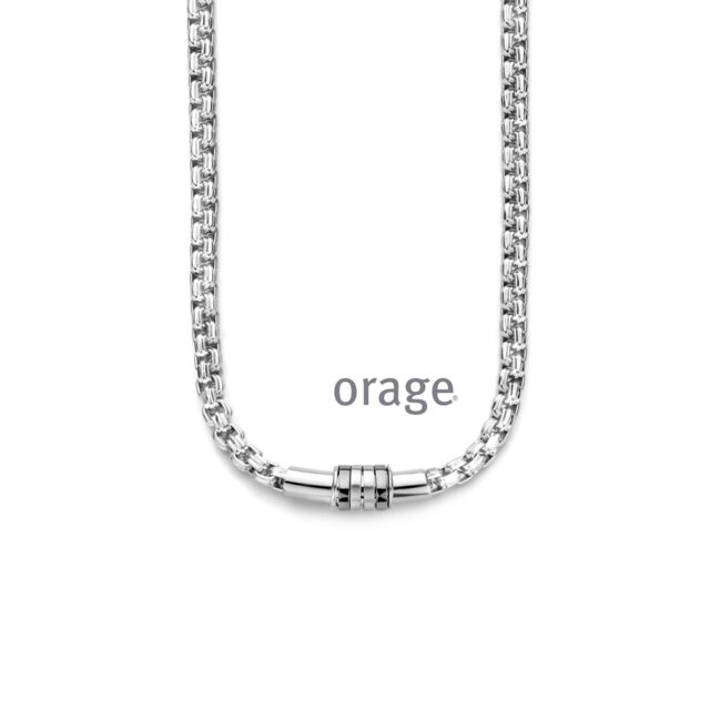Orage armband heren staal zwart
