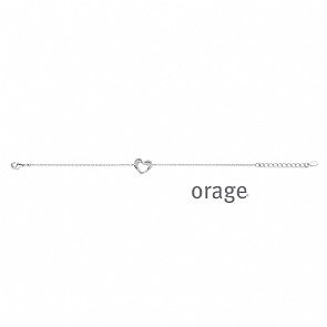 AW246 armband hart zilver  17+ 3cm Orage