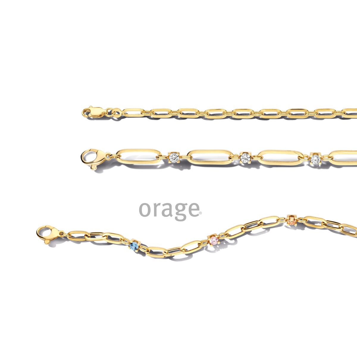 AT 327 Orage armband  verguld geel