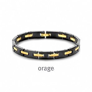 BB099 Armband heren staal zwart