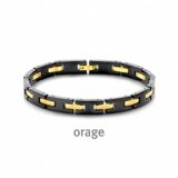 BB099 Armband heren staal zwart