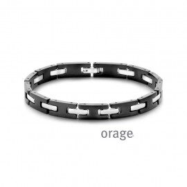 BB253 Armband heren staal zwart