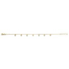 You and Me armband geelgoud zirconium 18cm