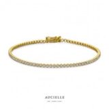 AA0043C/18 armband geelgoud zirconium 18cm