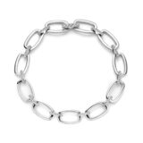 N4h60 zilver armband met open schakels met zirconium lengte 20 cm