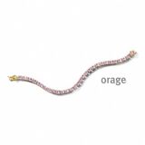 BB014 Armband verguld geel goud cz