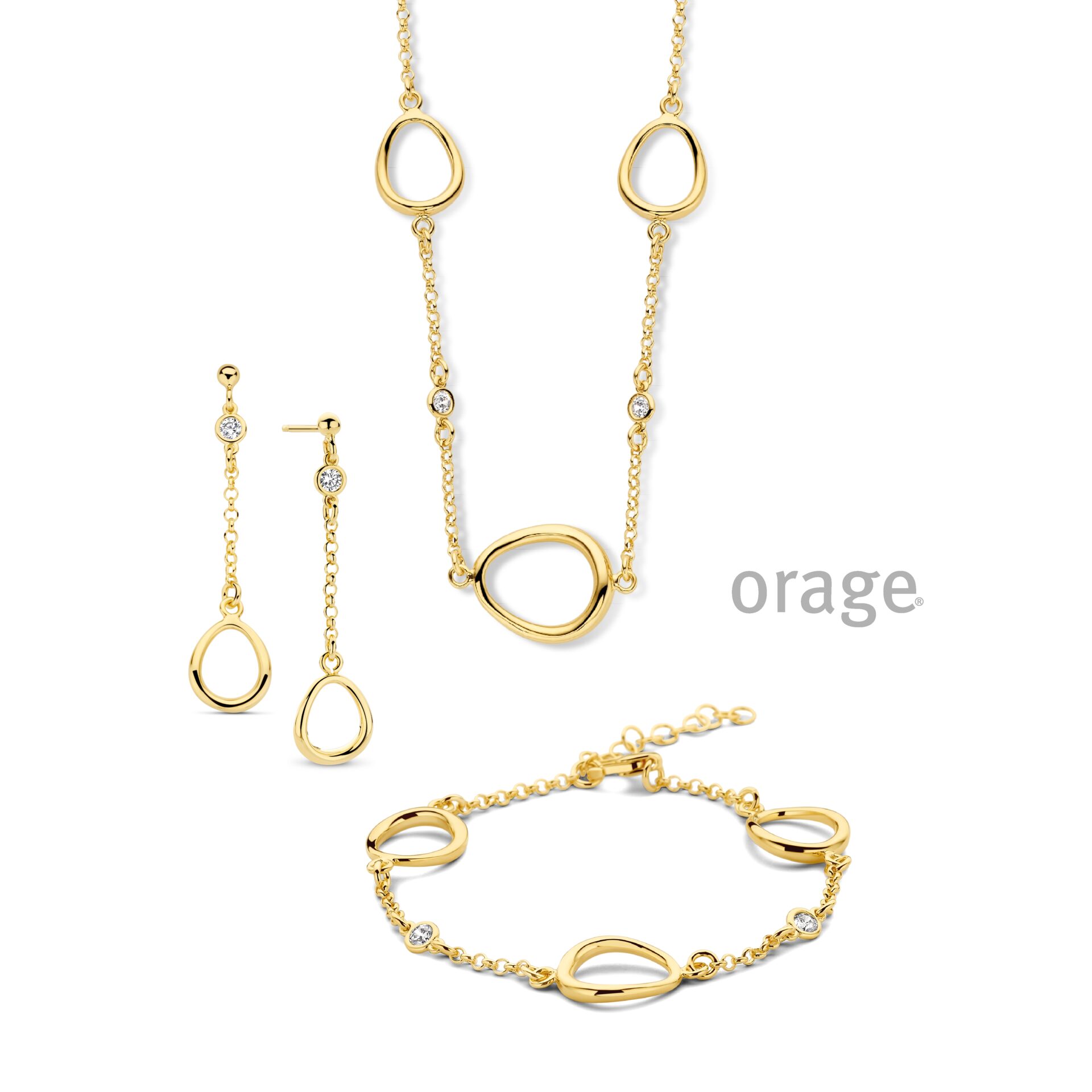 Orage armband AW089 verguld geel 