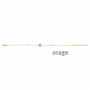 AW235 armband zirconium zilver verguld  17+ 3cm Orage