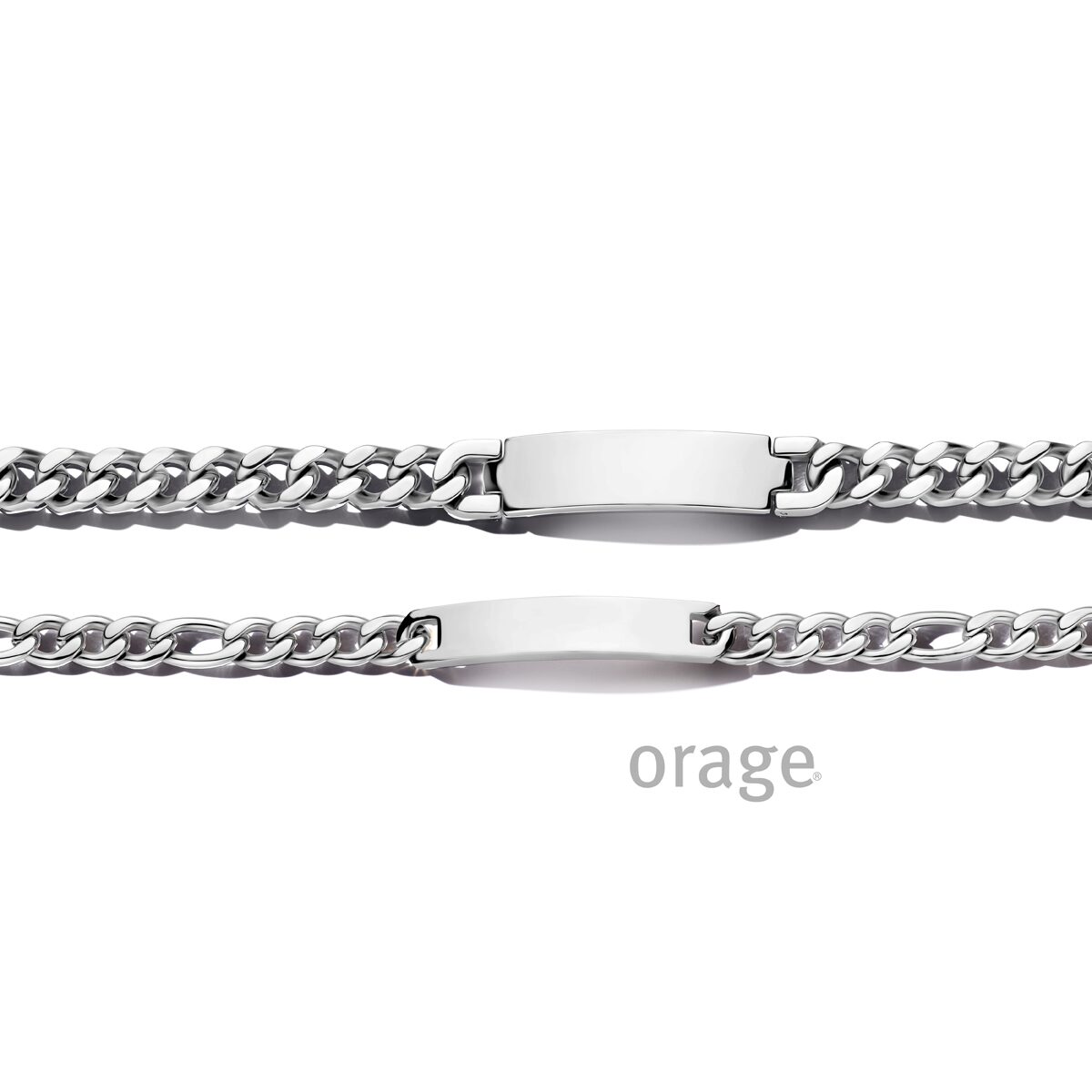 BA266 Orage Armband identiteit staal gourmette