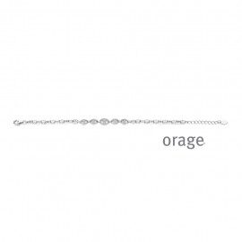 BA018 Armband zilver zirconium lengte 19cm