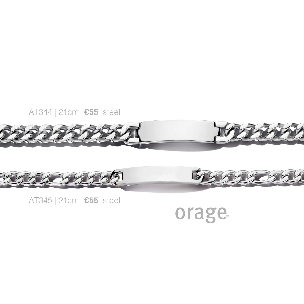 Armband identiteit staal figro at345