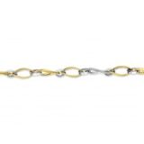 Emotions PB1381BB geel & wit goud 18ct  1 schakel met briljant 0.240ct